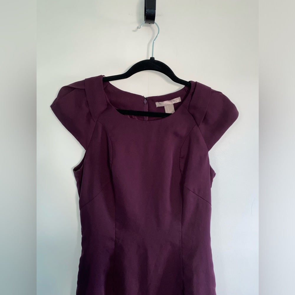 Forever 21 Plum Cap-Sleeve Dress Small